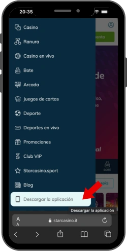 Toca “Descargar la App”