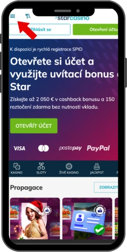 Přejděte na oficiální web kasina