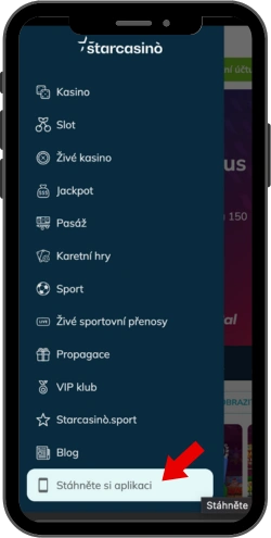Klepněte na Stáhnout aplikaci