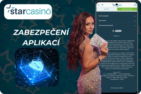 Zabezpečení aplikace Star Casino