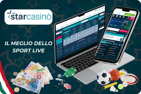 Starcasino scommesse live su desktop e mobile